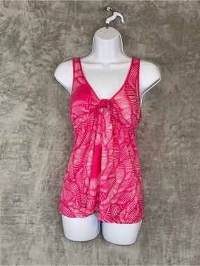 Hollister Y2K Babydoll Tank Top Pink Tie Dye Size Large Preppy
